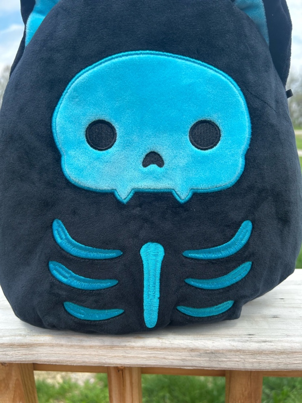 Squishmallows Original Stump the Skeleton Cat-Soft Plush Candy Bucket- Bag Flaw - Picture 4 of 14